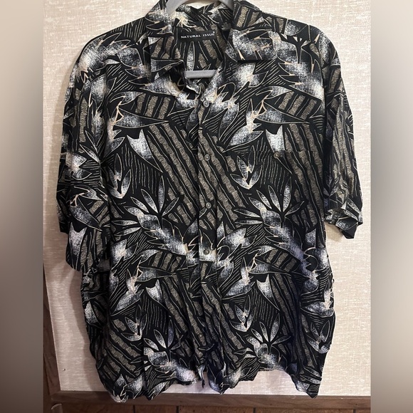 Men’s Short Sleeve Hawaiian Polo Tropical Size‎ Large - Picture 1 of 8